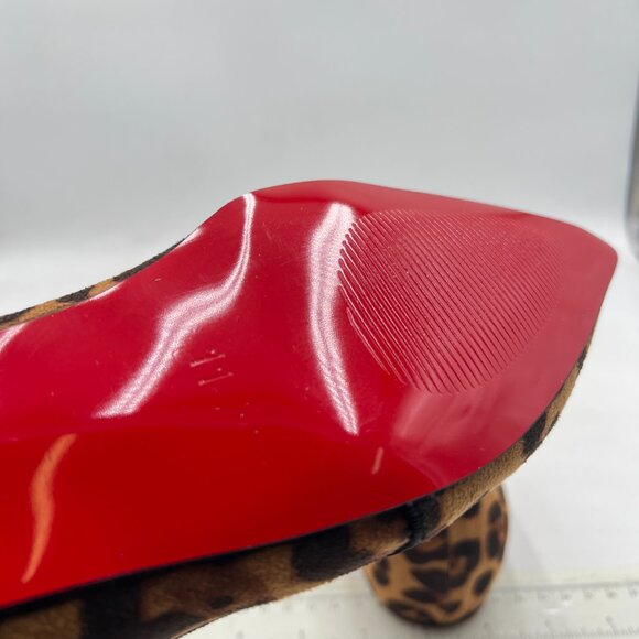 FOWT Brown Pointed Toe Arched Heel Pumps Solid Color Suede Side V Cut Loafers - Picture 6 of 8